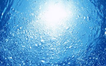 вода, солнце, пузырьки, подводный мир