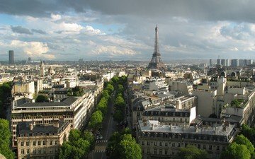 башня, париж, здания, франция
