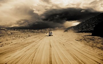 пейзаж, пустыня, ситуация, авто, машины, пески, deserts, автомобили