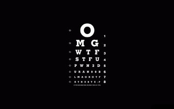 черный, белый, буквы, проверка зрения, разный шрифт