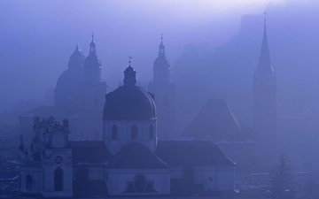 туман, австрия, зальцбург