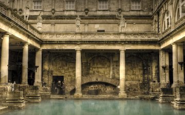 архитектура, колонны, римские бани
