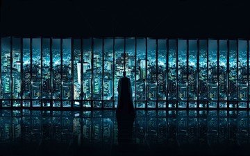 город, окно, бэтмен