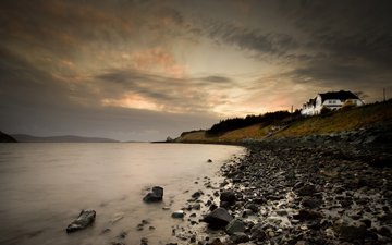 камни, берег, море, шотландия