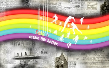 цвет, радуга, газеты, color make life better