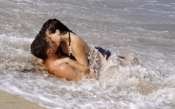 море, любовь, пара, поцелуй, софия буш, остин николс