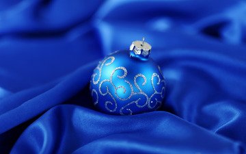 зима, блеск, шар, ткань, праздник, рождество