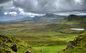 горы, шотландия, луга