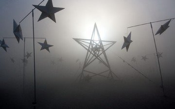 свет, звезды, туман