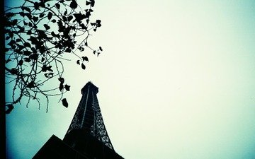 небо, башня, париж