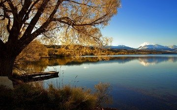 озеро, новая зеландия, alexandrina