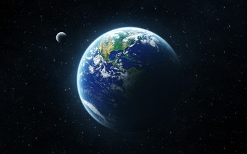 земля, космос, планета, луна, terra