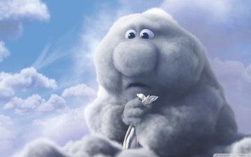 облако, мультфильм, partly cloudy