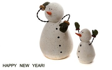 новый год, снеговик, игрушки