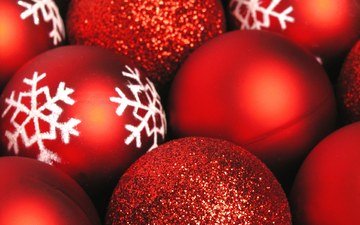 шары, украшения, снежинки, рождество, новогодние украшения, новогодние шары, елочный шар