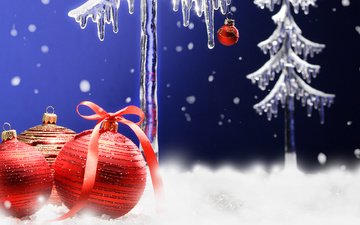 новый год, елка, шары, зима, рождество, елочные игрушки