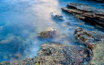 вода, камни, берег, побережье, шотландия