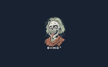 зомби, e=mc2, эйнштейн, мертвяк