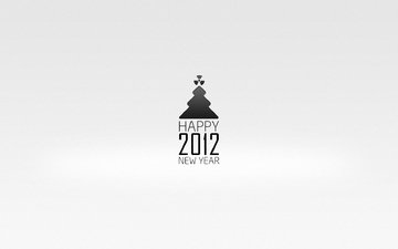 новый год, елка, минимализм, праздник, 2012 год