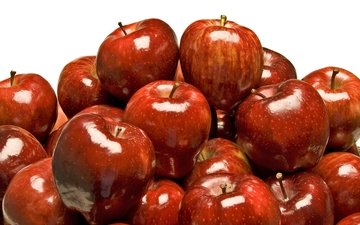 фрукты, яблоки, красные, много