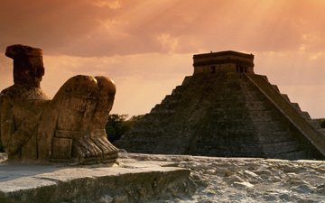 город, мексика, чичен-ица, пирамида кукулькана, цивилизация майя