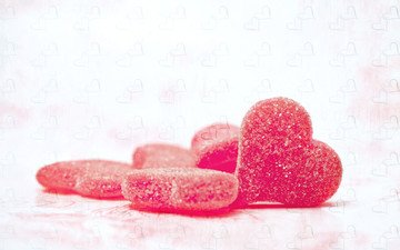 конфеты, сладкое, сахар, мармелад, мармеладные сердечки