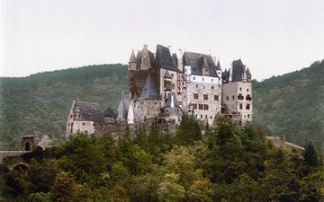 замок, германия, красивый замок, мозель, эльц, burg eltz