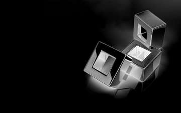 свет, отражение, чёрно-белое, кубики, квадраты, кубы, квадратные рамки
