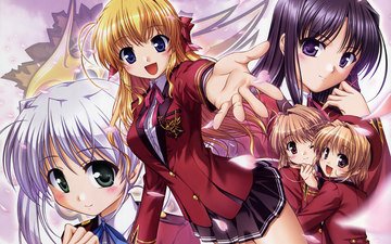 fortune arterial, kuze kiriha, sendo erika, tougi shiro, yuuki haruna, yuuki kanade