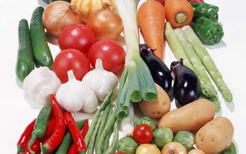 зелень, овощи, горох, помидоры, морковь, перец, картофель, чеснок, спаржа, фасоль