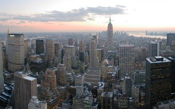 небоскребы, мегаполис, нью-йорк, манхеттен