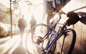 солнце, улица, велосипед, тратуар