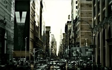 чёрно-белое, улица, нью-йорк