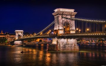 фонари, мост, будапешт