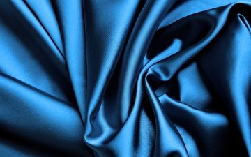 текстура, синий, блеск, ткань, шелк, складки, сатин
