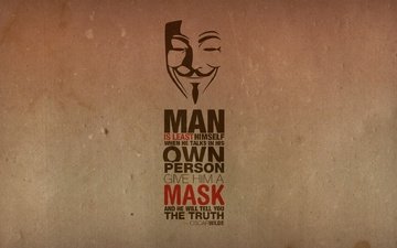 аноним, maska, tekstura, nadpis, citata, anonimus