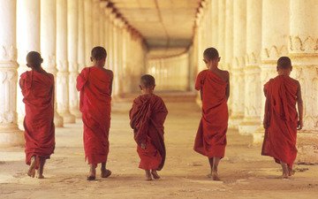 deti, monaxi, malchiki, buddizm