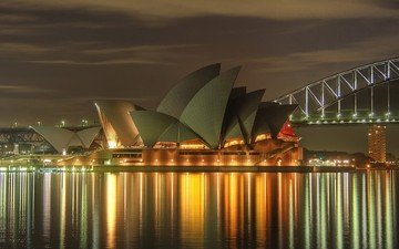город, здание, сидней, австралия, театр, достопримечательность, сиднейский оперный театр