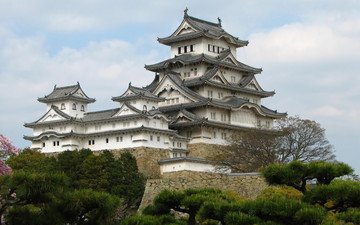 япония, замок химэдзи, замок белой цапли