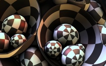 шары, погружение, форма. 3d-графика