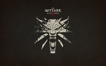 логотип the witcher 3 wild hunt с волчьим аму