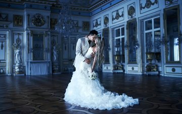 дворец, жених, свадьба, невеста