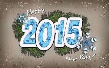 снежинки, поздравление, сосновые иголки, 2015 год