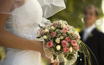 цветы, букет, свадьба, невеста, декор