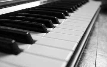 музыка, белые, пианино, клавиши, чёрные, фортепиано