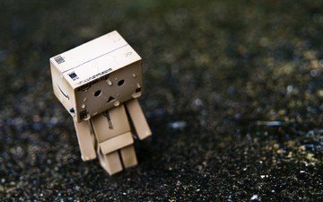 одиночество, дождь, данбо, картонный человечек, картонный робот, craig dennis