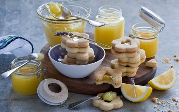 джем, мед, печенье, выпечка, натюрморт, лимоны, anna verdina