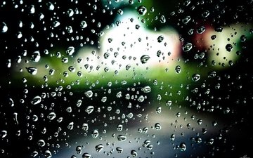 вода, капли, дождь, стекло