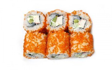сыр, белый фон, икра, суши, морепродукты, японская кухня