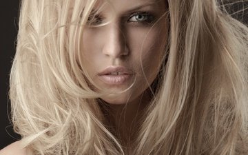 глаза, девушка, блондинка, портрет, взгляд, модель, волосы, лицо, ivana vancova, ивана ванкова